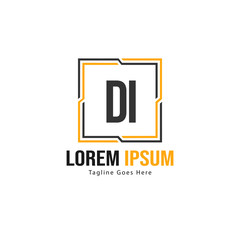 DI Letter Logo Design. Creative Modern DI Letters Icon Illustration