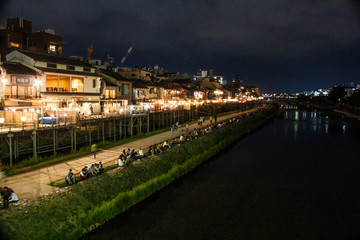 Fototapeta premium night view Kamogawa