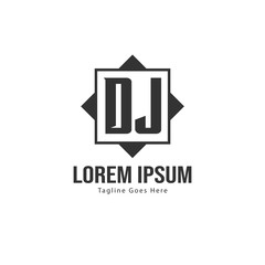 DJ Letter Logo Design. Creative Modern DJ Letters Icon Illustration