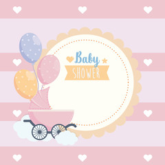 label of baby shower poster celebration
