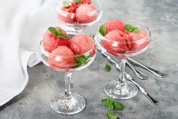 Fresh watermelon balls.