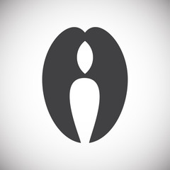 Seafood related icon on background for graphic and web design. Simple illustration. Internet concept symbol for website button or mobile app.