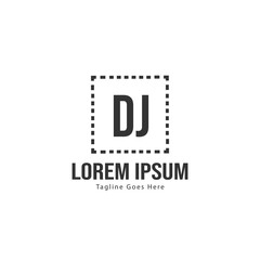 DJ Letter Logo Design. Creative Modern DJ Letters Icon Illustration