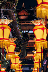 Naklejka premium Lantern Festival during the chinese new year in YuYuan Garden.Shanghai.China 