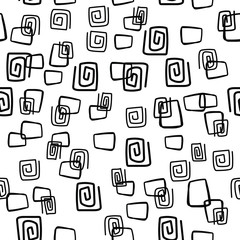 Abstract rectangle doodle pattern.