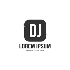 Obraz premium DJ Letter Logo Design. Creative Modern DJ Letters Icon Illustration