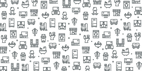 HOUSE APPLIANCES  SEAMLESS PATTERN