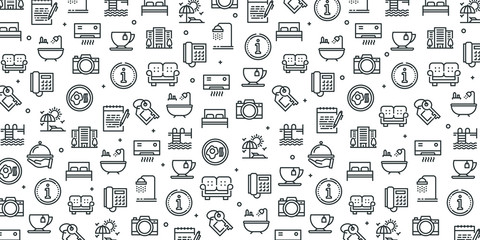 HOTEL SERVICES SEAMLESS PATTERN