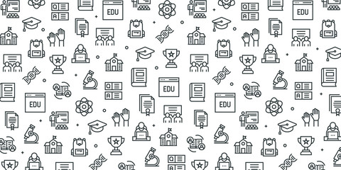 Obraz premium EDUCATION SEAMLESS PATTERN