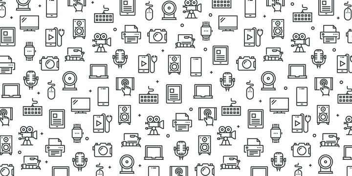 ELECTRONIC DEVICES SEAMLESS PATTERN