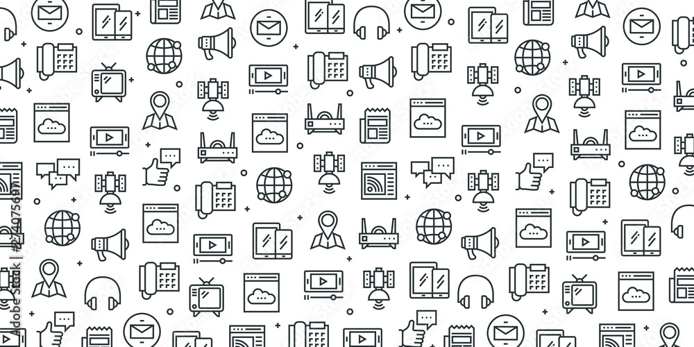 Poster connectivity seamless pattern