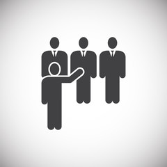 Business people related icon on background for graphic and web design. Simple illustration. Internet concept symbol for website button or mobile app.