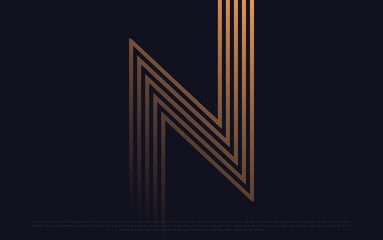 Obraz premium Black premium background with luxury dark X letters and golden lines. Rich background for poster premium design. - Vector