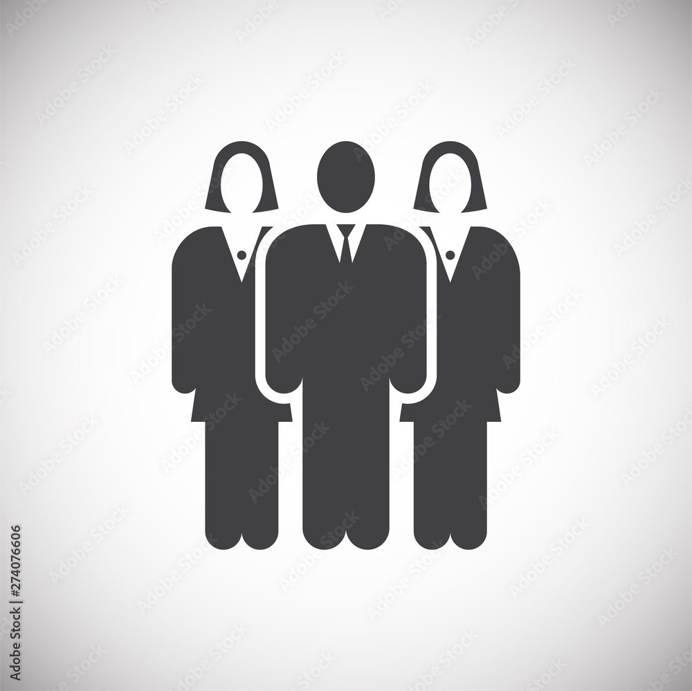 Poster business people related icon on background for graphic and web design. simple illustration. internet