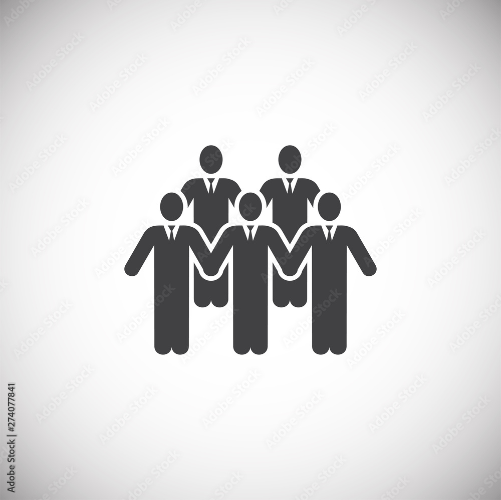 Poster business people related icon on background for graphic and web design. simple illustration. internet