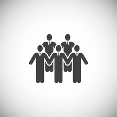 Business people related icon on background for graphic and web design. Simple illustration. Internet concept symbol for website button or mobile app.