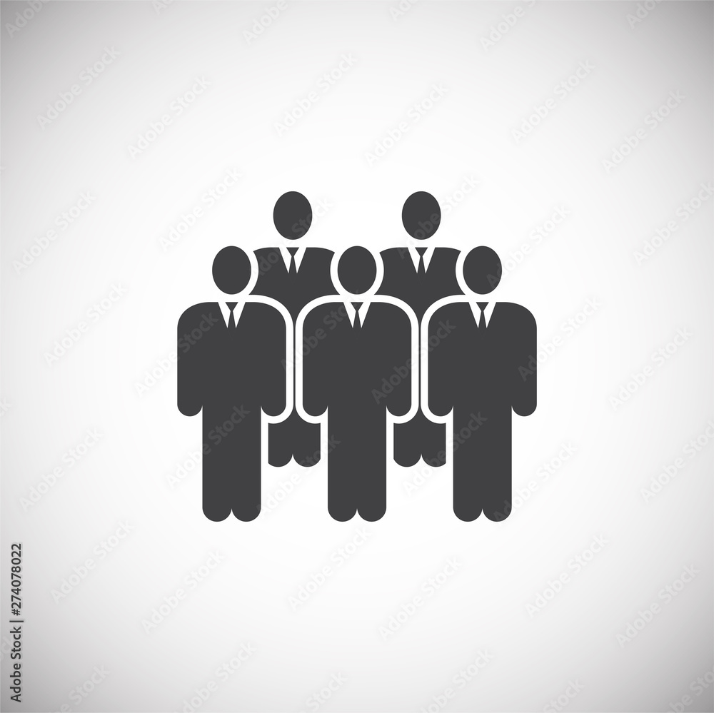 Poster business people related icon on background for graphic and web design. simple illustration. internet