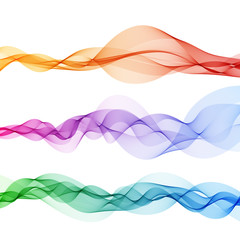 Abstract color wave vector background. Smoke design. Dynamic vector lines. Colorful background for your design.