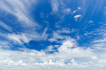 Fototapeta premium tranquil with beautiful cloud and blue sky background.