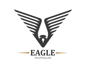 falcon,eagle logo icon vector illustration design