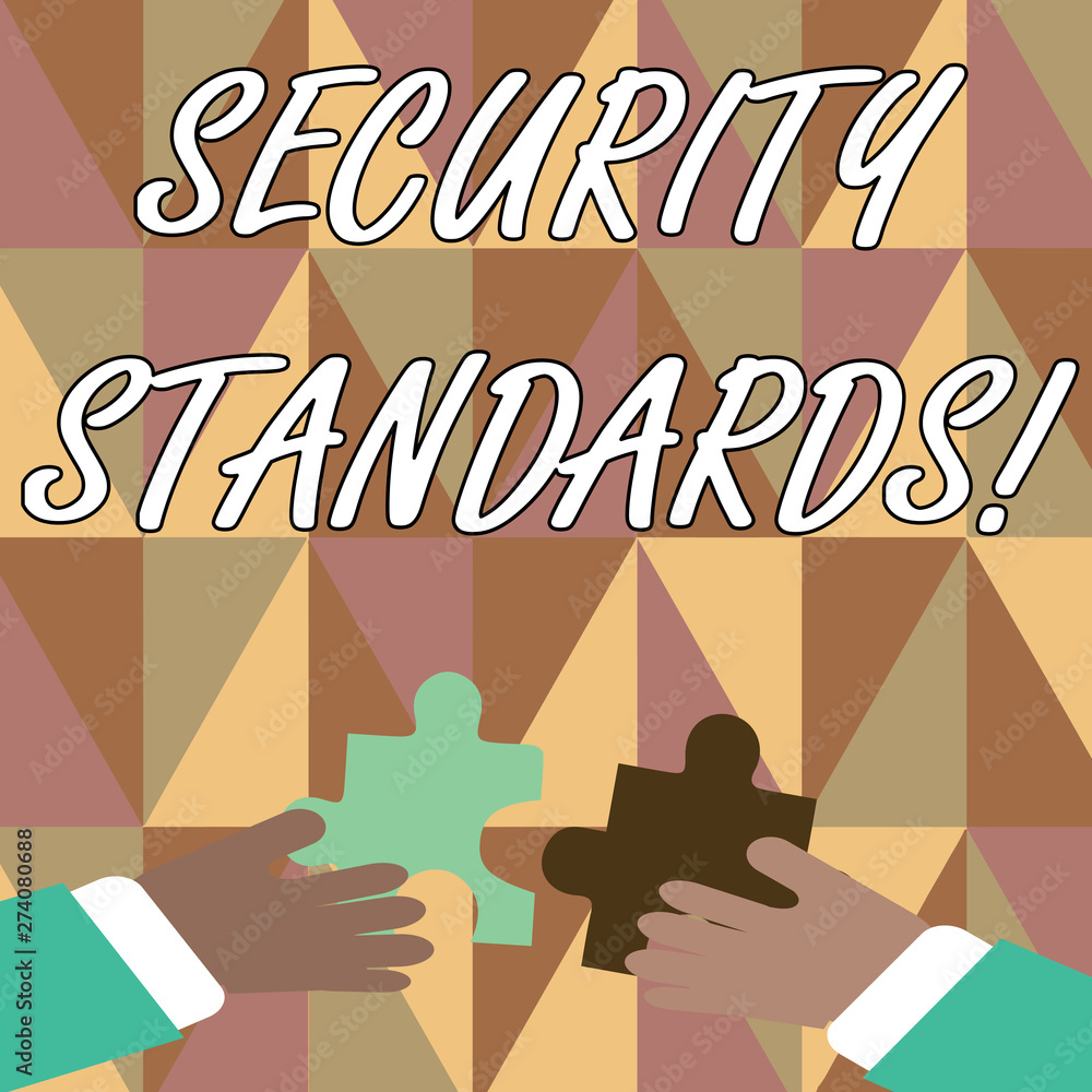 Poster handwriting text writing security standards. conceptual photo the scope of security functions and fe