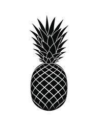 Obraz premium Pineapple graphic icon. Tropical fruit symbol. Pineapple sign isolated on white background. Vector Illustration 