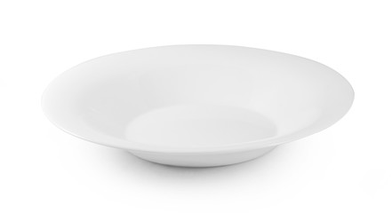white plate isolated on white background