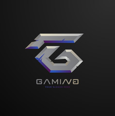 Initial letter G gaming esports style logo template © Anjar G
