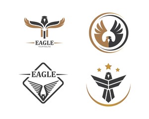 falcon,eagle logo icon vector illustration design