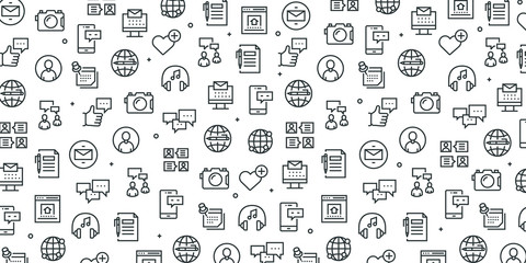 SOCIAL MEDIA SEAMLESS PATTERN