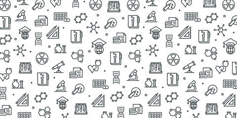 SCIENCE EDUCATION SEAMLESS PATTERN