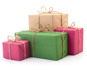 Gift boxes, gifts on a white background isolated.