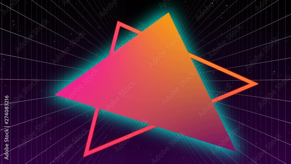 Poster digital triangle and lightning