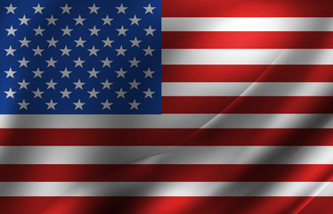 American flag of united states of america