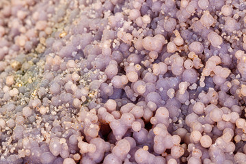 Macro stone cobalt calcite mineral on white background
