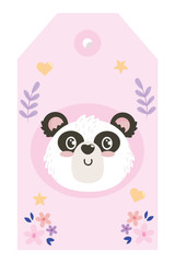 Isolated panda cartoon design vector illustration