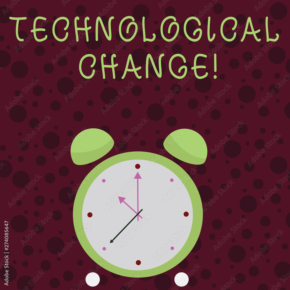 Poster word writing text technological change. business photo showcasing increase in the efficiency of a pr