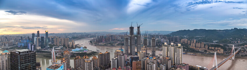 Fototapeta na wymiar panorama of chongqing city, in the night