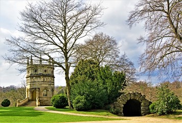 The Octagonal Tower, in Fountain's Abbey gardens, North Yorkshire