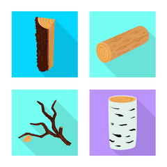 Vector design of material and nature sign. Set of material and raw vector icon for stock.