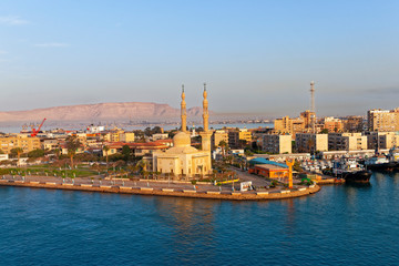 Fototapeta na wymiar Suez, Suez Kanal, Ägypten