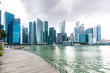 Obraz na płótnie Canvas View of modern buildings in Singapore