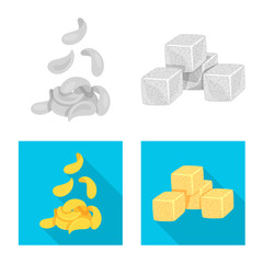 Isolated object of Oktoberfest and bar logo. Set of Oktoberfest and cooking stock symbol for web.