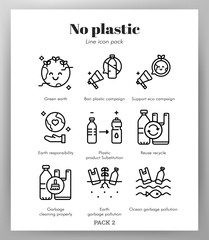 No plastic icons Line pack