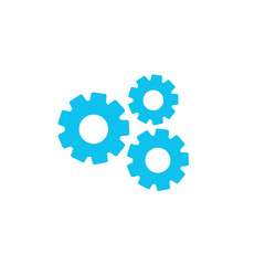 Gear icon vector, flat design icon
