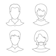 Vector design of professional and photo symbol. Collection of professional and profile stock symbol for web.