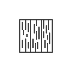 Wood floor line icon. Wooden flooring plank linear style sign for mobile concept and web design. Vertical parquet floor outline vector icon. Symbol, logo illustration. Vector graphics