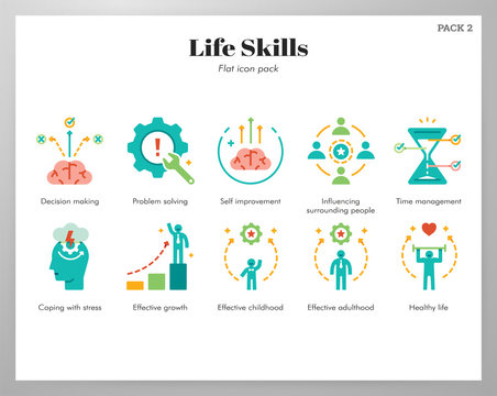 Life Skills Icons Flat Pack