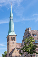 market Church (Marktkirche) St. Nicolai church (St. Nicolai Kirche) and Wedding House (Hochzeitshaus) Hameln Lower Saxony (Niedersachsen)