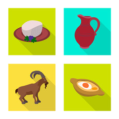 Vector illustration of culture and sightseeing logo. Collection of culture and originality stock vector illustration.